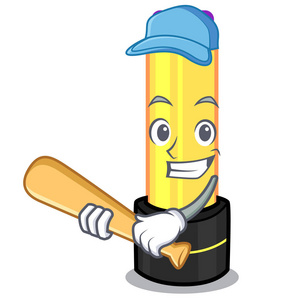 与字符矢量插图隔离卡通矢量插图中孤立的哭状刻度圆柱用钱毕业的形状