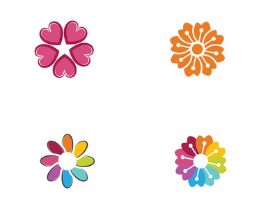 花卉矢量图标设计模板插图