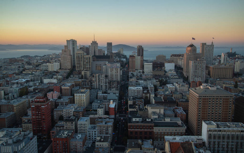 商务中心在市中心 San Francisco 的美景