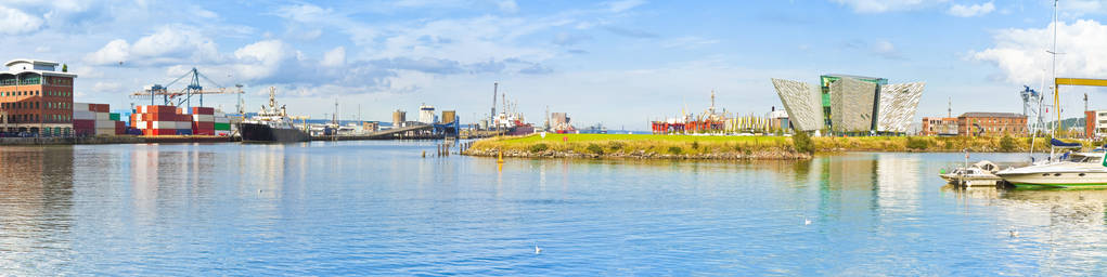 s harbour with the museum of the history of the Titanic