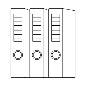 办公和供应符号的矢量设计。一套办公室和学校向量图标为股票