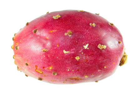 pricklypear白色背景下分离的成熟红刺梨果照片