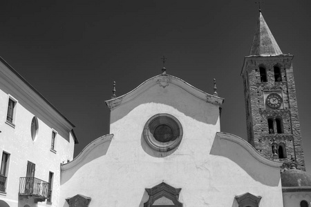 Antonino di Susa, Turin, Piedmont, Italy. Black and white