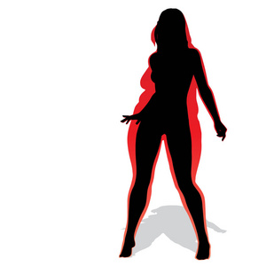 减肥剪影图片-减肥剪影素材-减肥剪影插画-摄图新视界