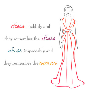 时尚女性优雅礼服排版励志名言