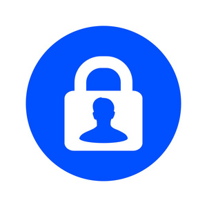 用户登录或认证图标. 平面设计风格. 向量eps10.照片