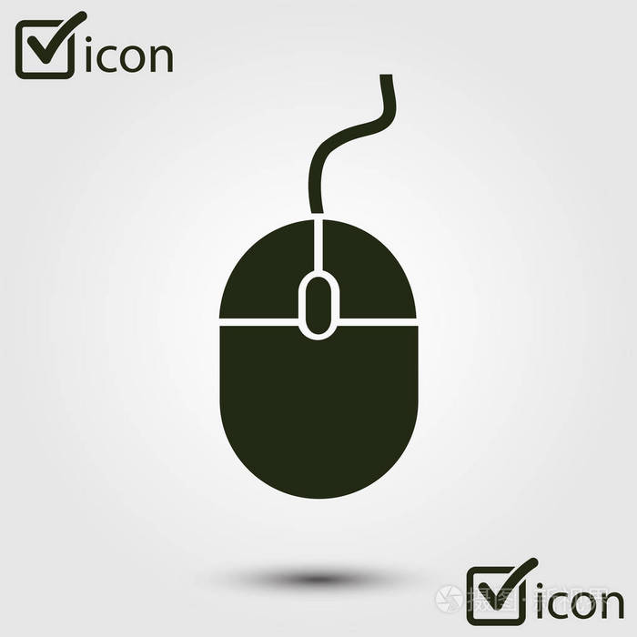 鼠标矢量插图的图标