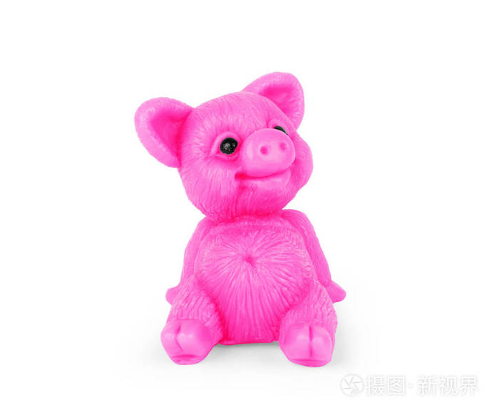婴儿天然自制肥皂白色背景上的猪