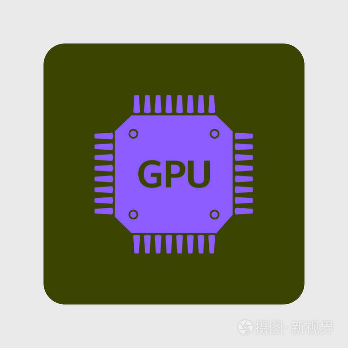 电路板图标技术方案平方符号平面设计风格