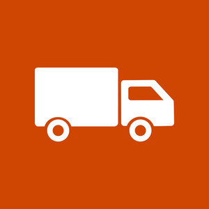 送货卡车标志图标。货车标志。发货及免费送货..平的风格。矢量EPS10。