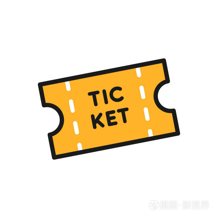 体育场入口门票图标.简单的插图轮廓风格运动符号.