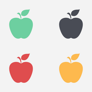 苹果图标简单矢量插图照片