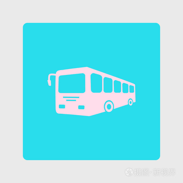 公共汽车标志图标。 公共交通标志。