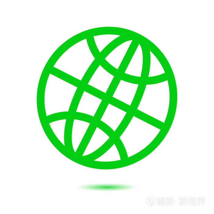 地球仪图标平面设计