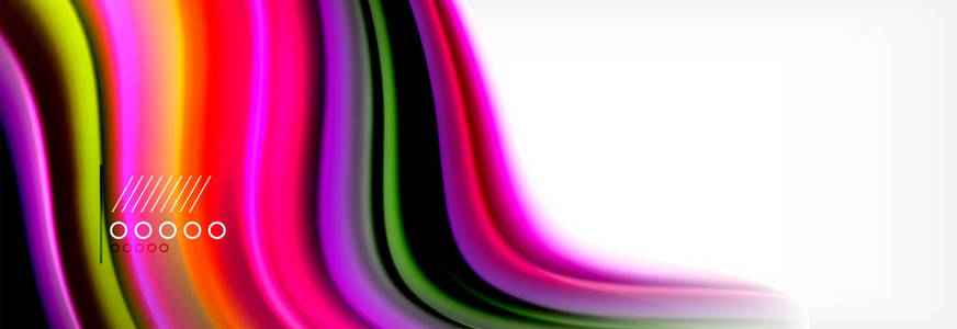 光滑的液体模糊波背景, 颜色流动概念, 例证