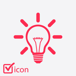 想法灯泡符号.照片