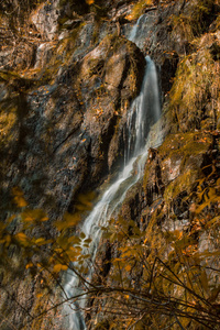 德国哈兹山国家公园秋天的Koenigshuette瀑布