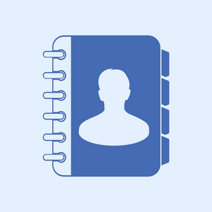 通讯录界面通讯录图标. 平面设计风格. eps10.照片