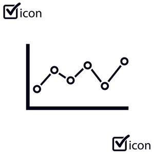 图表图标。 图表符号。 图表图形元素。