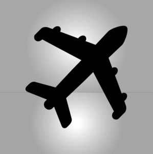 平面图标。旅行模拟。飞机平面从底部标志。