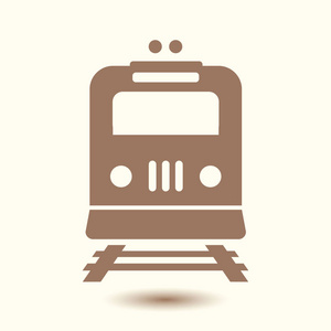 列车图标。地铁辛波。火车站标志。