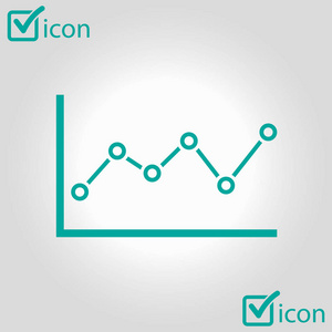 图表图标。 图表符号。 平面设计风格。