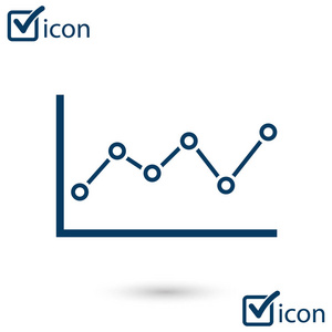 图表图标。 图表符号。 平面设计风格。