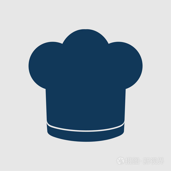 厨师帽标志图标. 帽子烹饪符号.