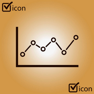 图表图标。 图表符号。 平面设计风格。