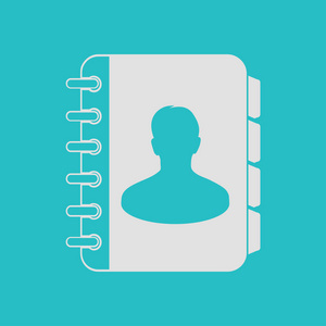 个人通讯录通讯录图标. 平面设计风格. eps10.照片