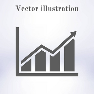 信息图表。 图表图标。 生长图Simbol。