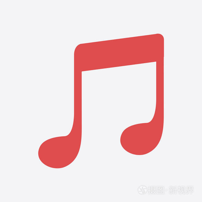 音乐符号. 平面设计风格.