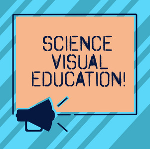 显示科学视觉教育的文字符号。概念照片使用信息图了解的想法和概念扩音器声音图标轮廓空白方扬声器文本空间照片