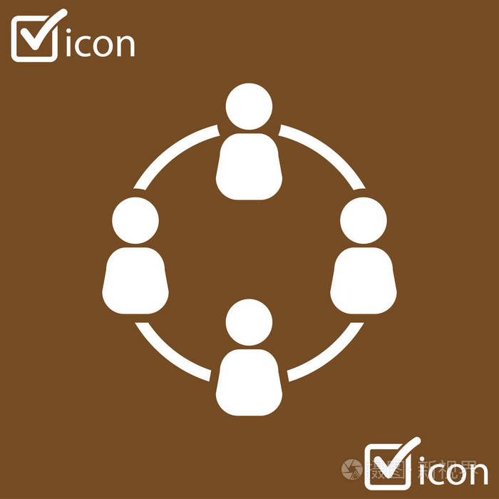 传播概念.社交网络单一图标.全球技术.商中的社会联系网络.