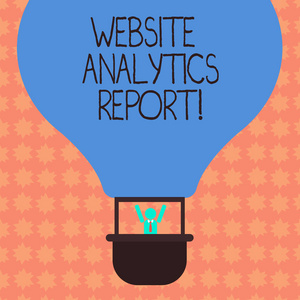 显示网站分析报告的书写笔记。商业照片展示了用于优化网站胡分析贡多拉乘气气球内的虚拟武器饲养的程序