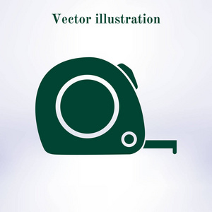 磁带测量图标。 赌建设辛波。