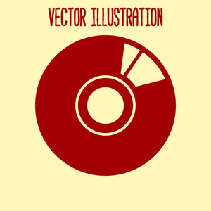 CD或DVD图标。 光盘Simbol。