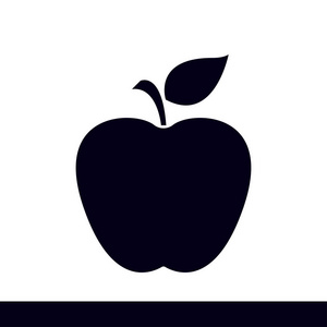 苹果图标简单矢量插图