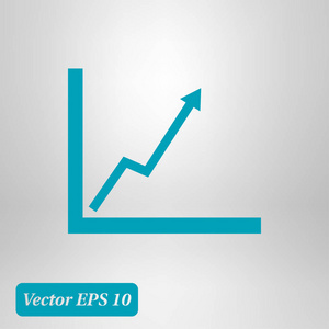 商业图表。 图形的平面图标