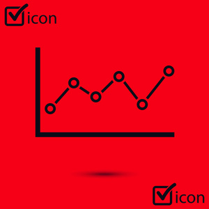 图表图标。 图表符号。 平面设计风格。