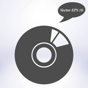 CD或DVD图标。 光盘Simbol。
