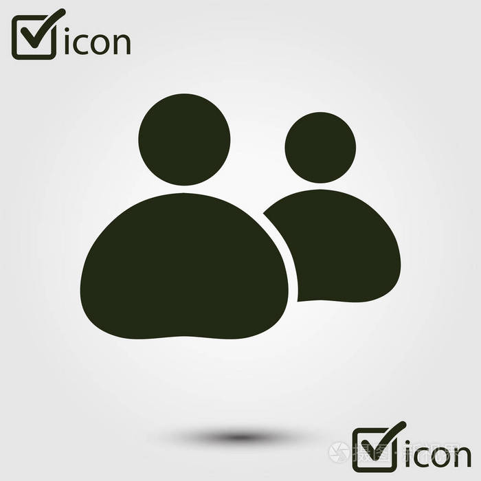 人或社会标志图标领导者和他的追随者