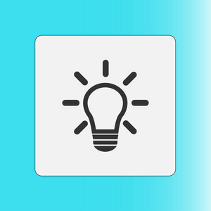 思想的灯光灯光标志图标. 思想符号.照片