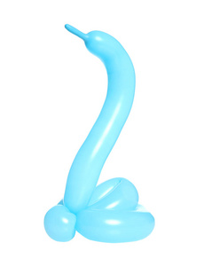 白色背景气球造型的蛇形