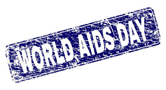 格朗格世界艾滋病日框架圆角矩形邮票