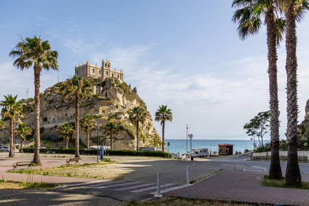 Isola Church in Tropea beach  Calabria, Italy