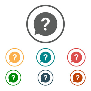 问号标志图标. 帮助符号. 常见问题标志. 平面设计风格. 每股收益10.