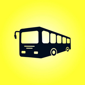 公共汽车标志图标。 公共交通标志。