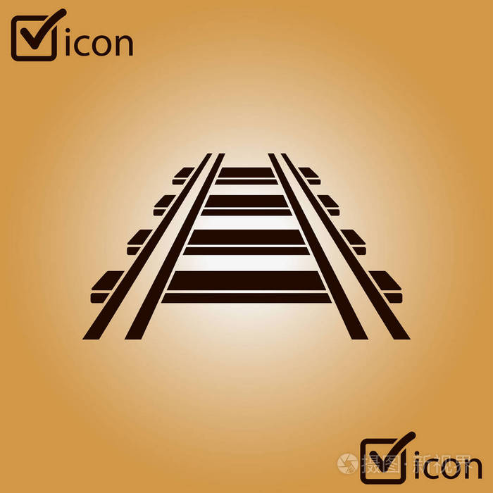 铁路图标火车标志轨道道路符号