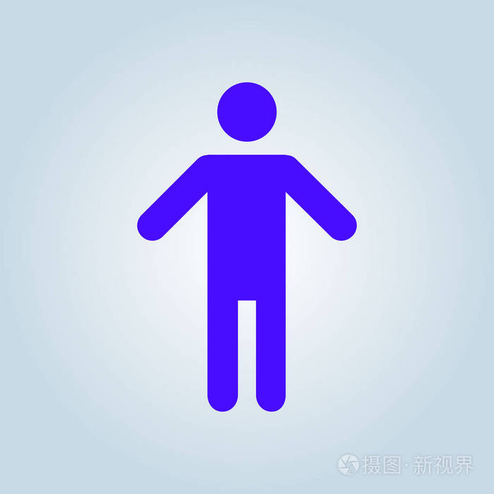 人类男性标志图标. 人的象征. 男厕所. 平的风格. 每股收益10.